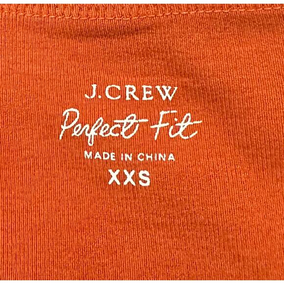 2/$30 J. Crew Slim Perfect Long Sleeve T-Shirt Deep Ember Orange Size XXS - Picture 11 of 14